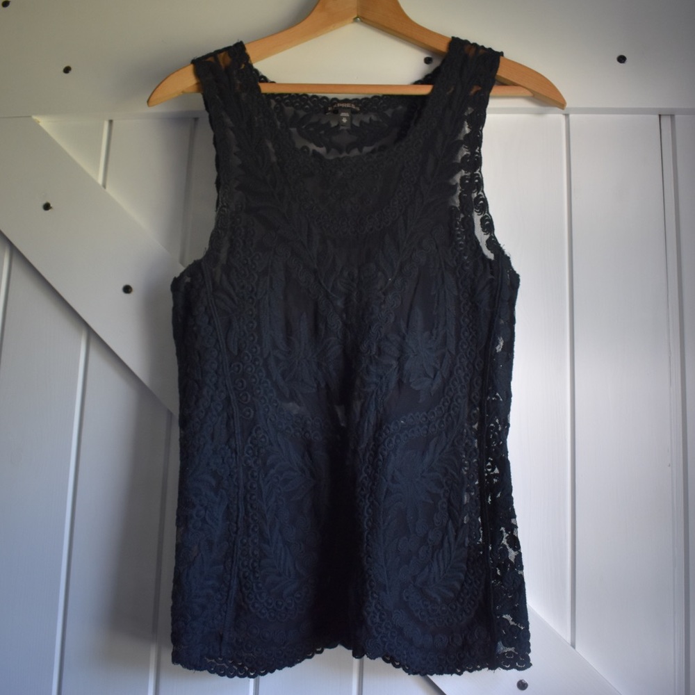 Black Lace Boho Tank